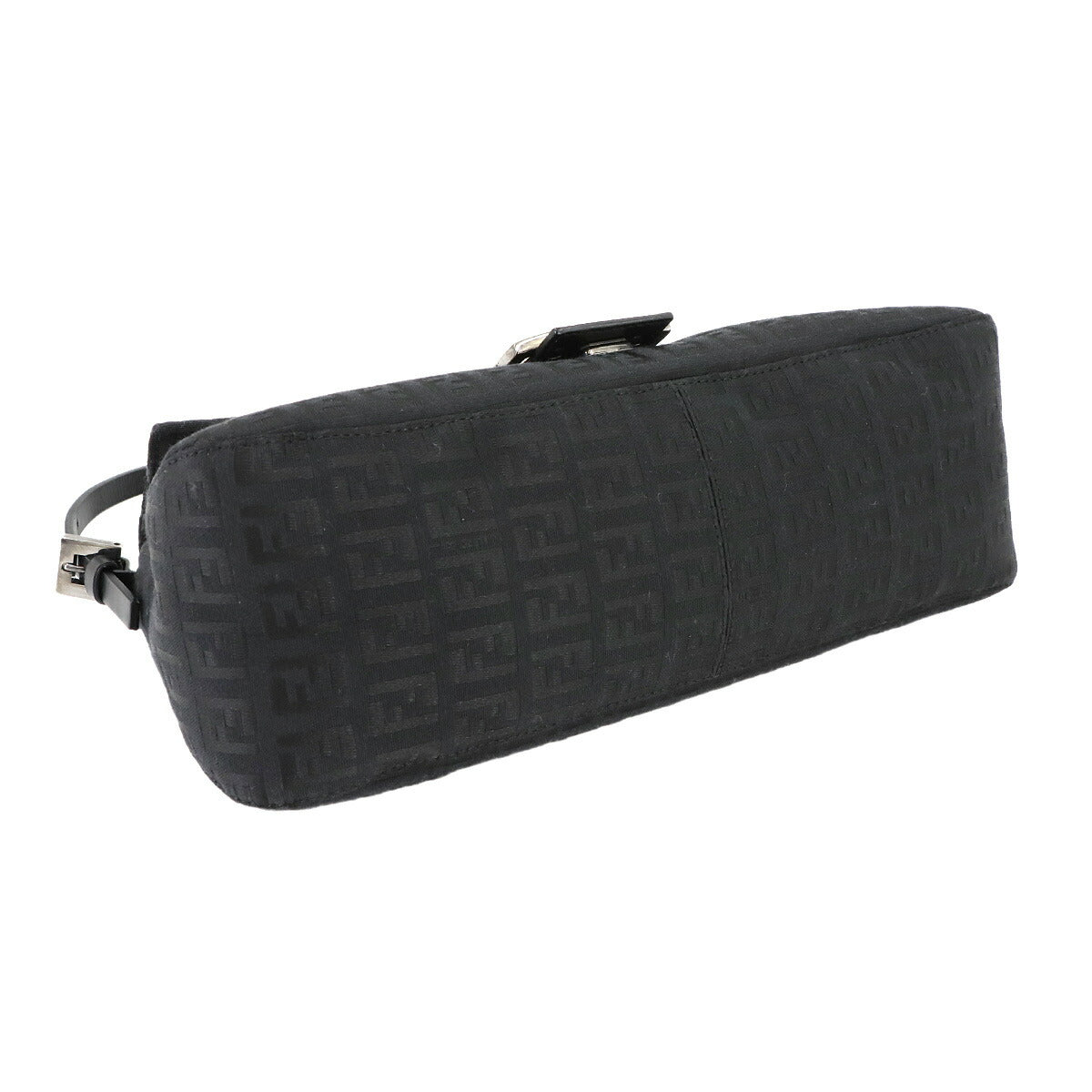 Zucchino Mamma Baguette Shoulder Bag Canvas Leather Black 8BR181