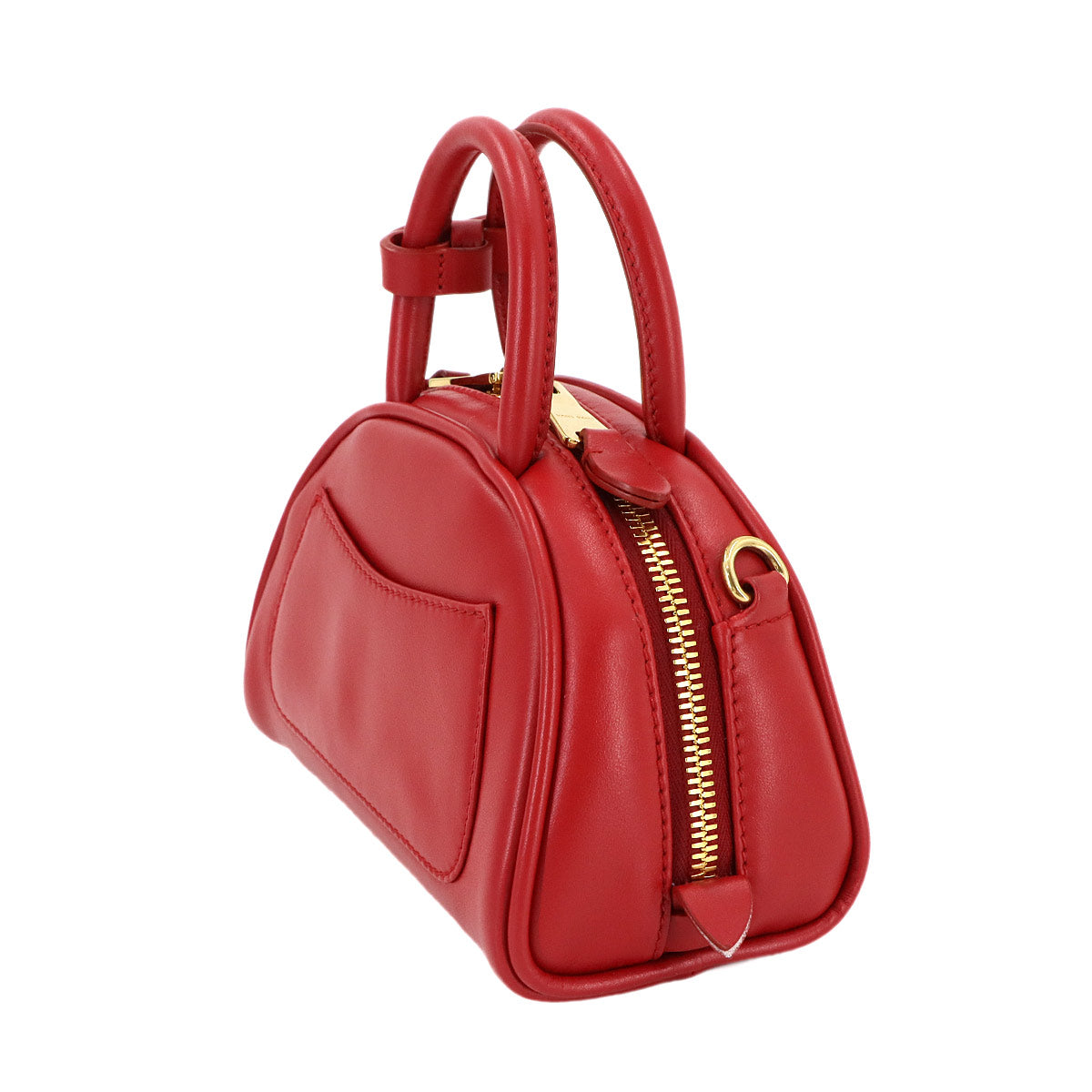 MIUMIU Hand Shoulder Bag Lether Red 5BP085 Purse