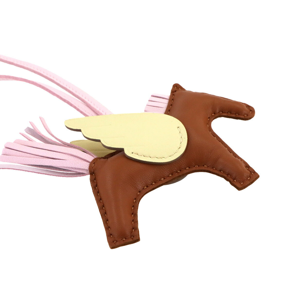 Rodeo Pegasu PM Bag Charm Agneau Milo Swift Gold Rose Darling