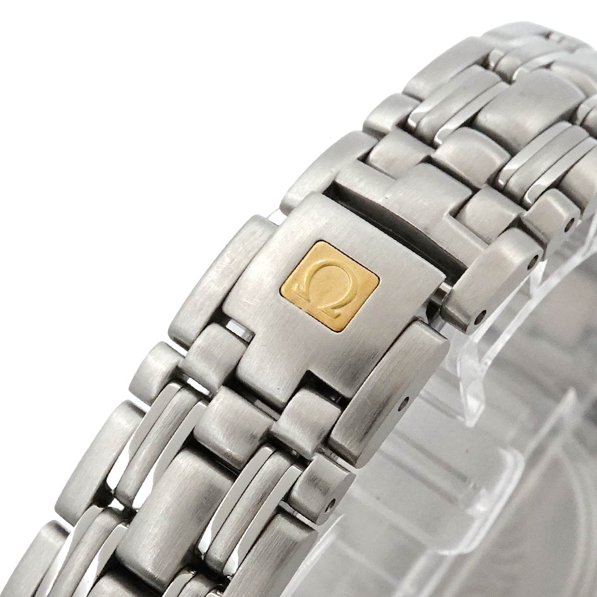 Seamaster 120 Date YG Quartz Silver Dial Ladies Watch