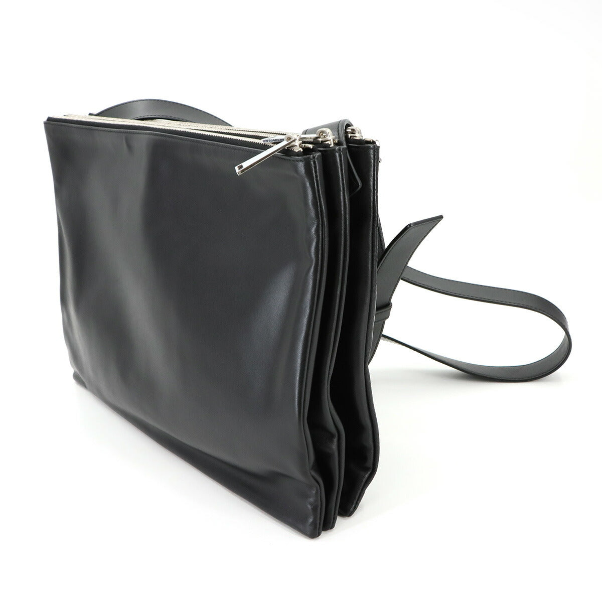 BOTTEGA VENETA Intreccio Mirage Shoulder Bag Leather Black Purse