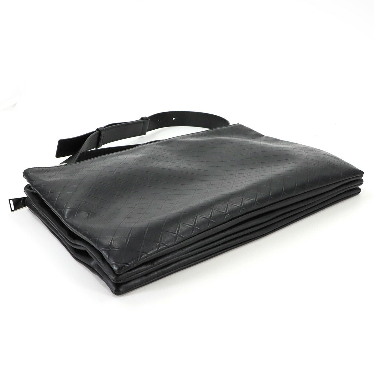 BOTTEGA VENETA Intreccio Mirage Shoulder Bag Leather Black Purse