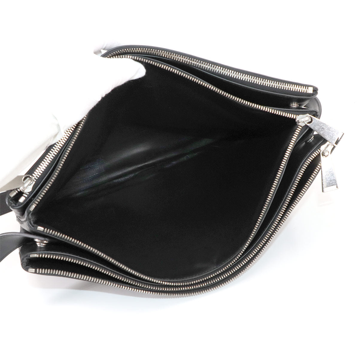 BOTTEGA VENETA Intreccio Mirage Shoulder Bag Leather Black Purse