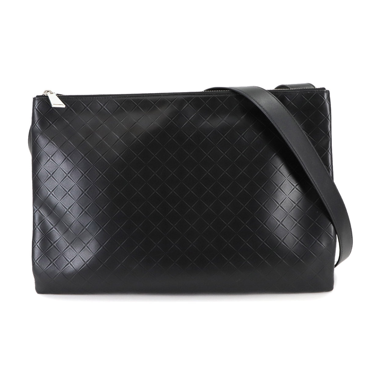 BOTTEGA VENETA Intreccio Mirage Shoulder Bag Leather Black Purse