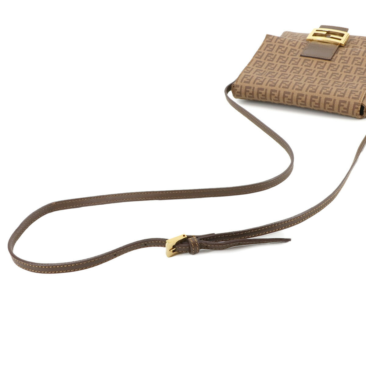 Zucchino Shoulder Bag PVC Leather Brown 8BT075 90285401