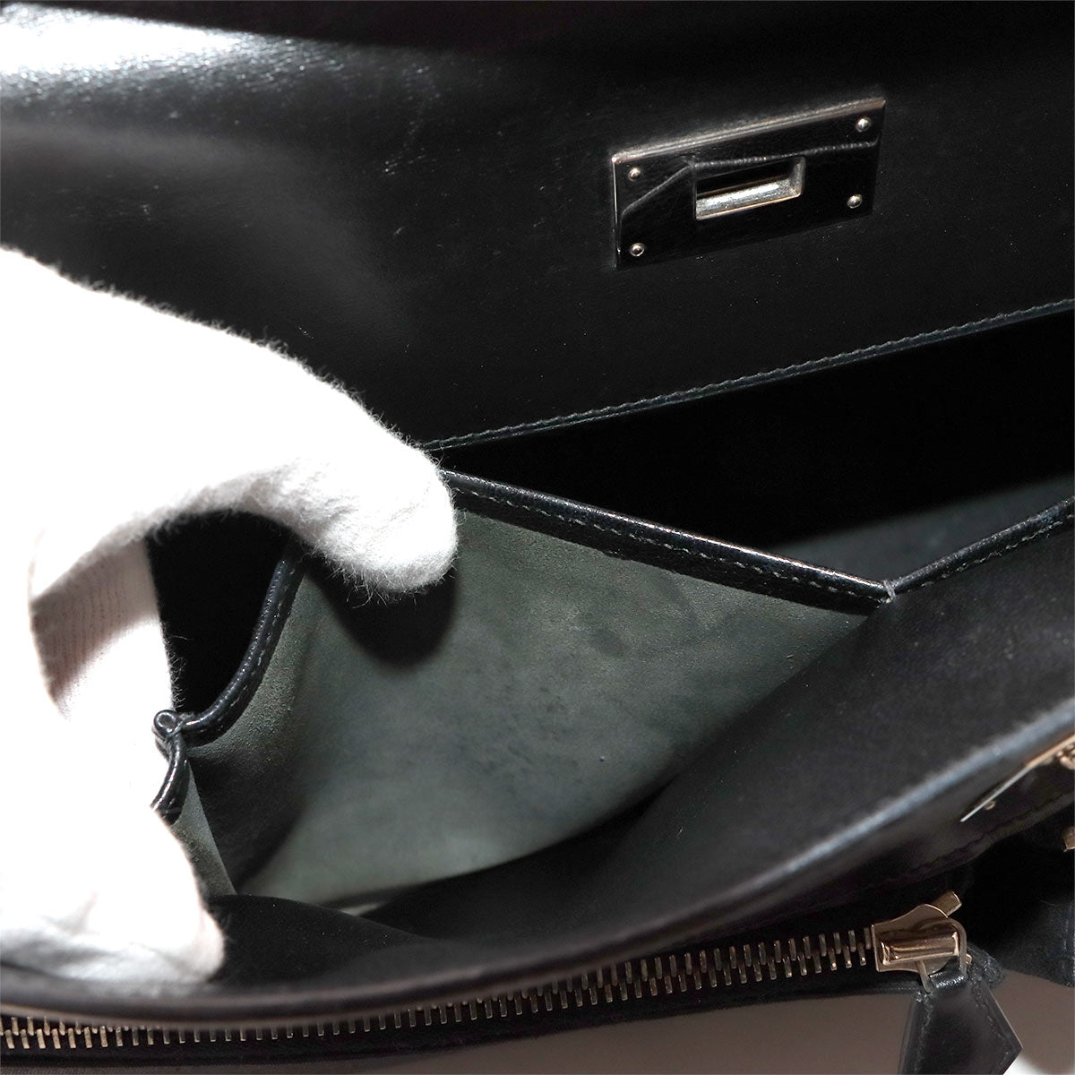 Kelly Lakis 40 2way Hand Shoulder Bag Box Calf Black