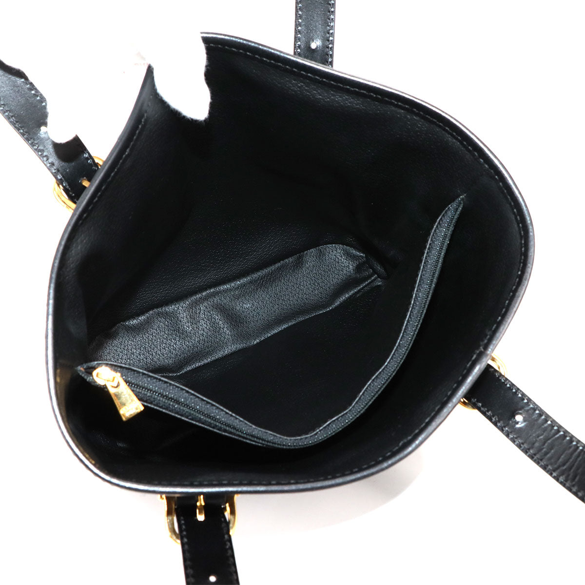 CELINE Macadam Tote Bag PVC Leather Black Brown Vintage Purse