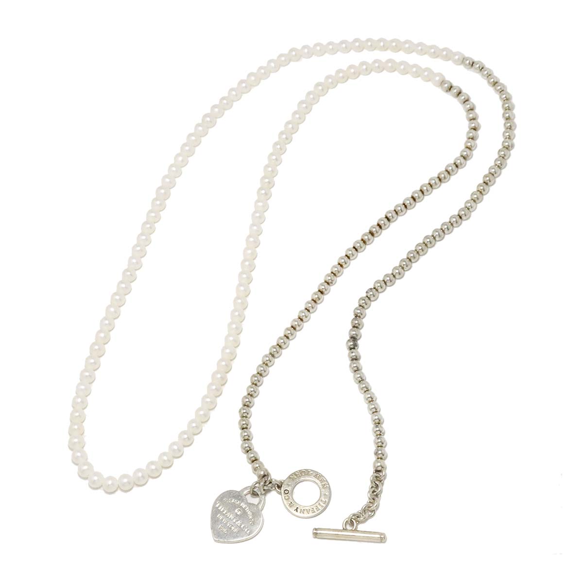 Return to Freshwater cultured pearl Diamond Necklace SV