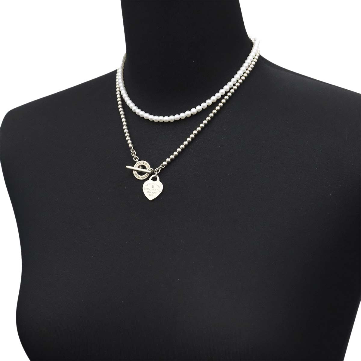 Return to Freshwater cultured pearl Diamond Necklace SV