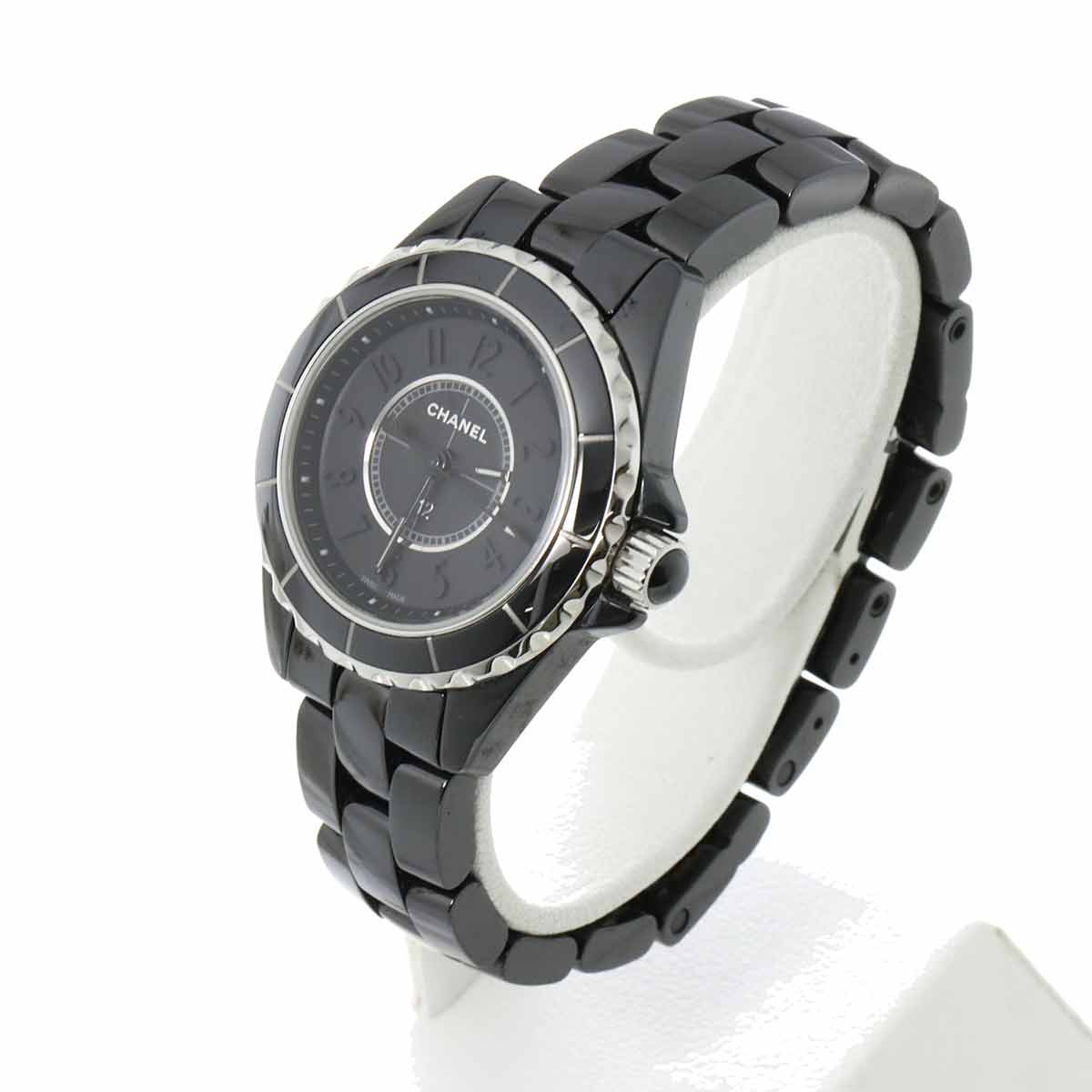 J12 Intense Black 29mm H4196 Quartz Ceramic Black Dial Ladies