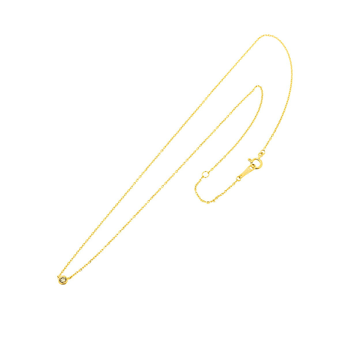 Diamond 0.09ct Necklace 18K YG Yellow Gold 750