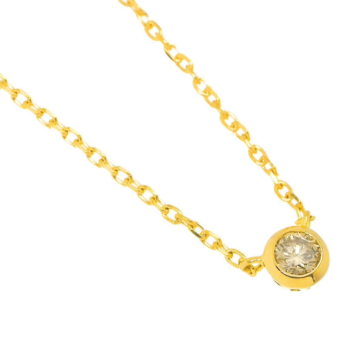 Diamond 0.09ct Necklace 18K YG Yellow Gold 750