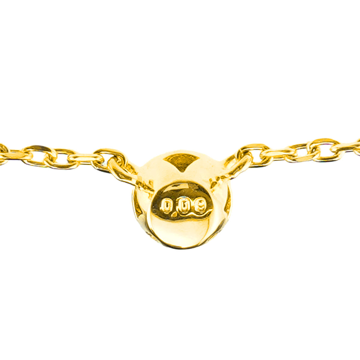 Diamond 0.09ct Necklace 18K YG Yellow Gold 750