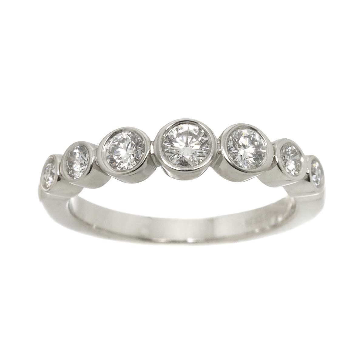 Jazz Graduated Ring Diamond Platinum size3.75-4(US)