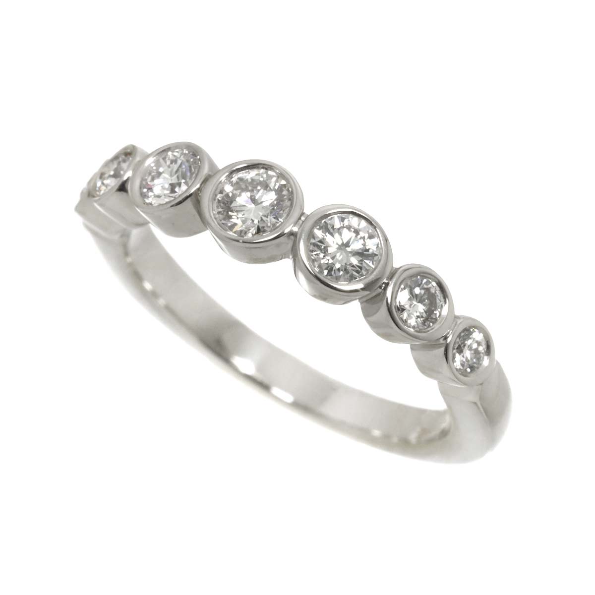 Jazz Graduated Ring Diamond Platinum size3.75-4(US)