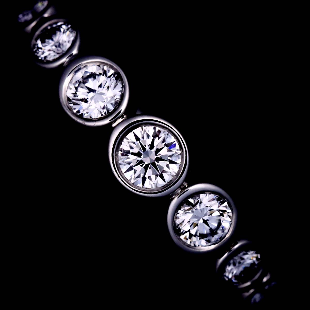 Jazz Graduated Ring Diamond Platinum size3.75-4(US)