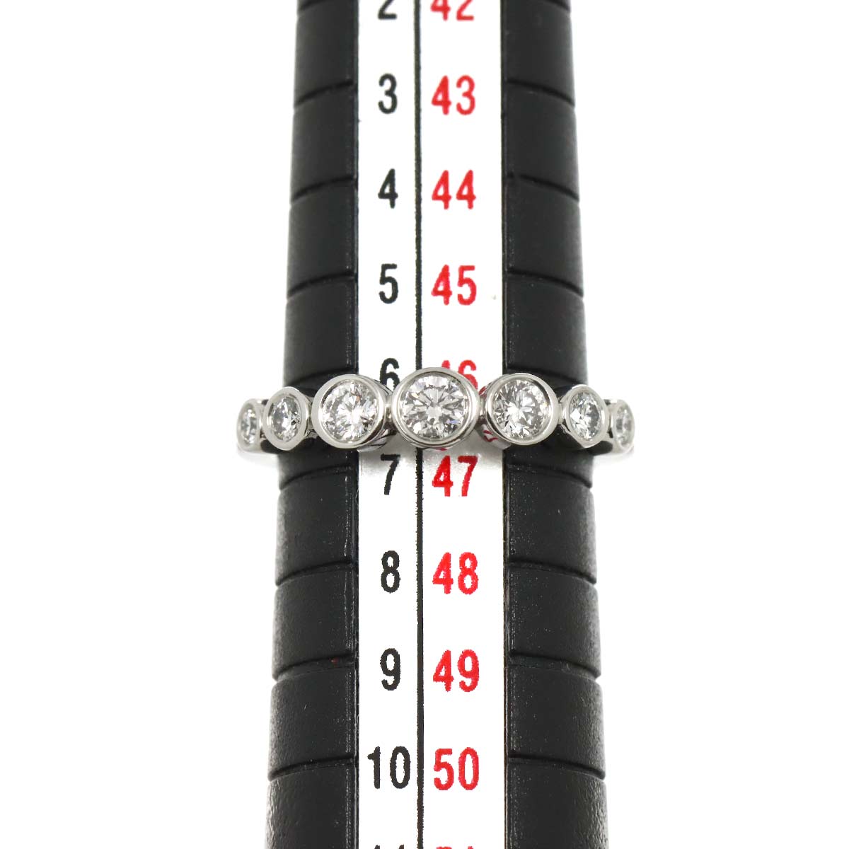 Jazz Graduated Ring Diamond Platinum size3.75-4(US)