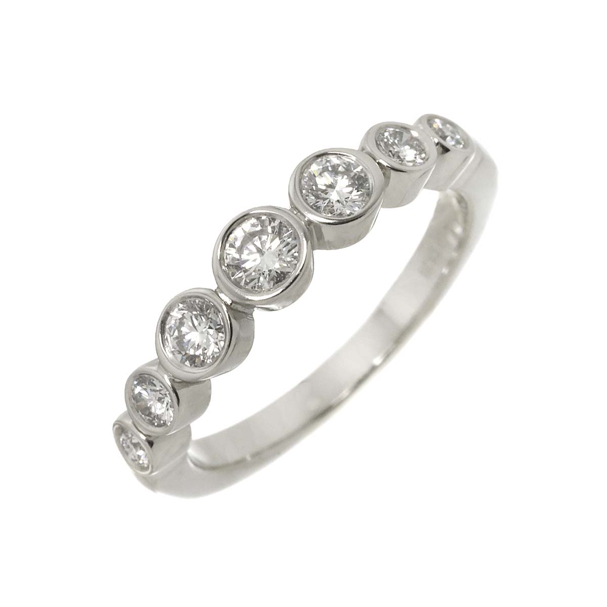 Jazz Graduated Ring Diamond Platinum size3.75-4(US)