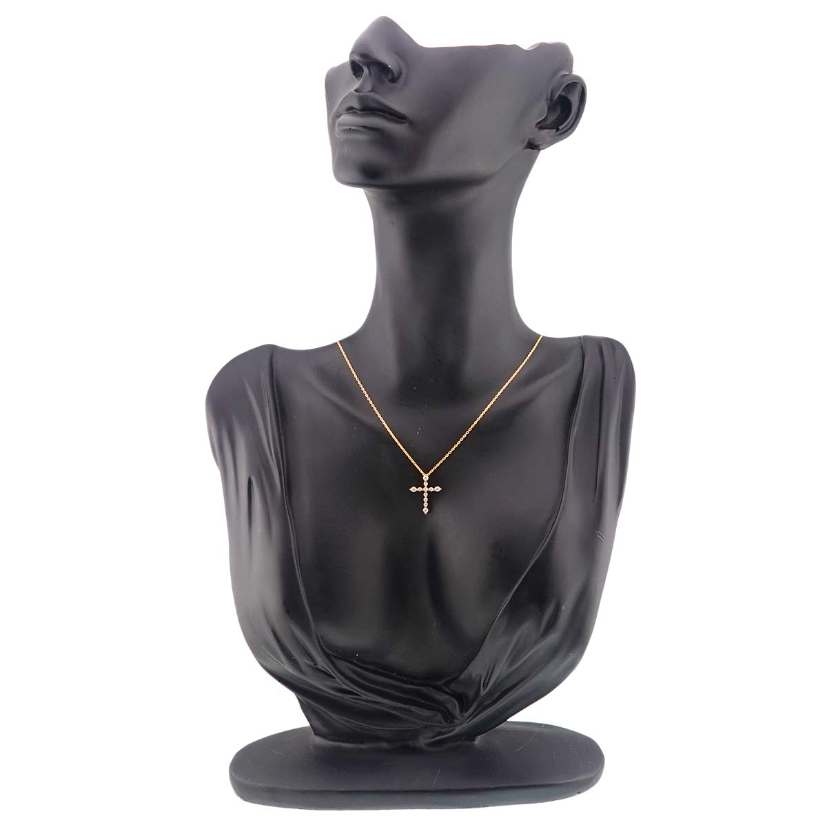 Cross Diamond 0.24ct Necklace 18K YG 750