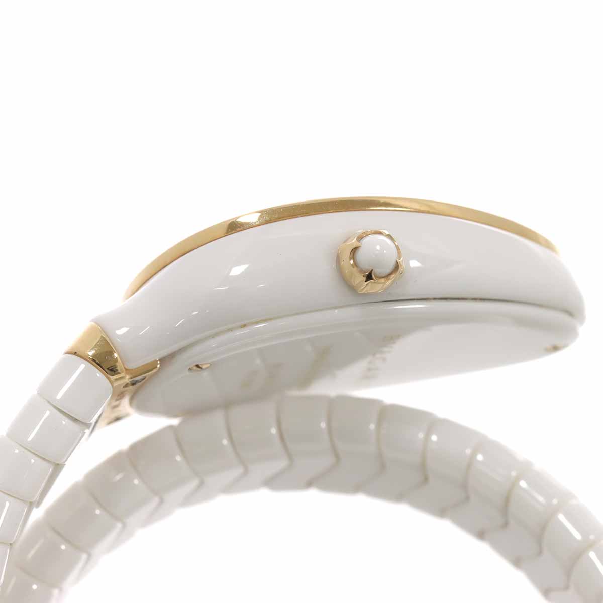 Serpenti SPC35WG Quartz Diamond Bezel White Dial Ladies