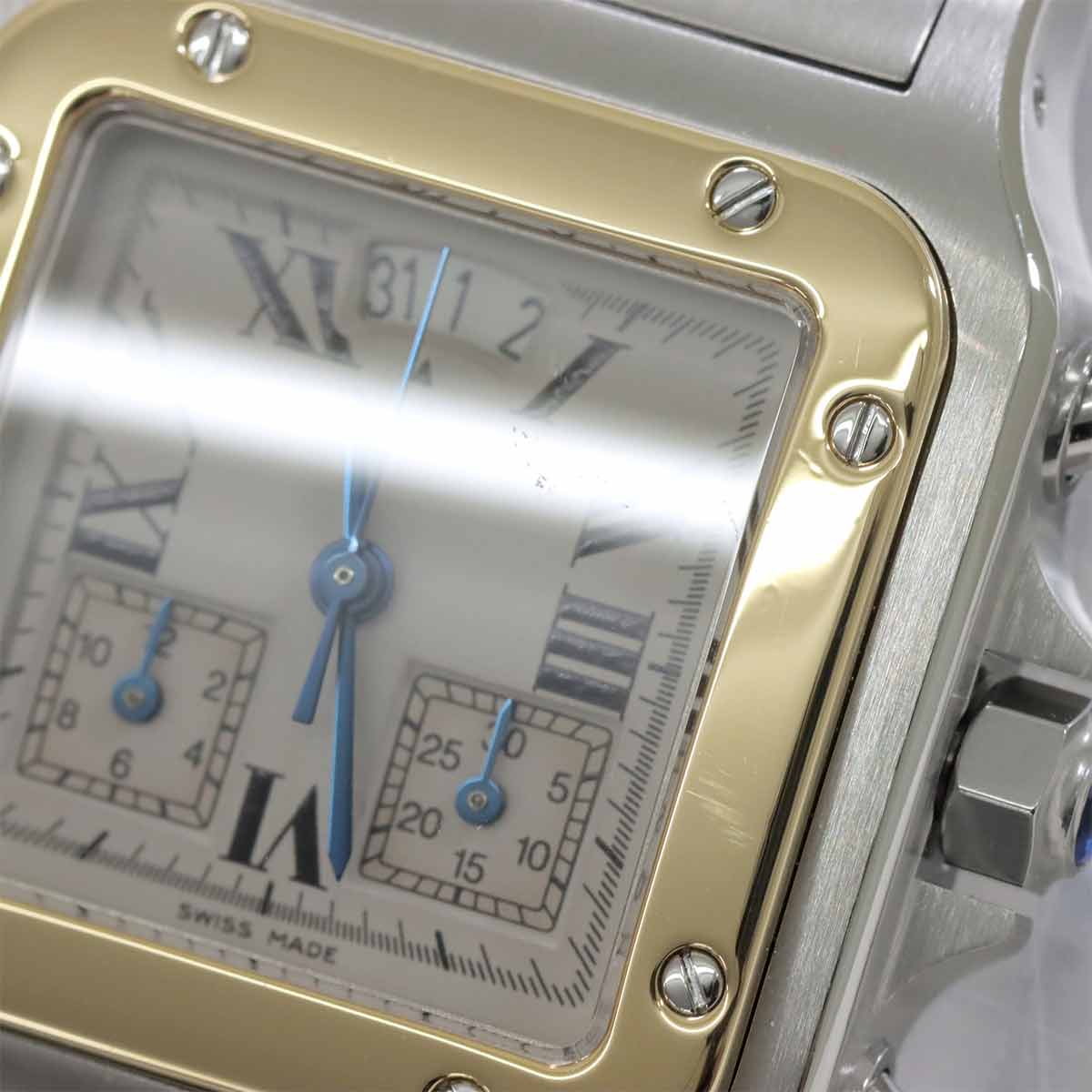 Cartier Santos Galbee LM W20042C4 YG Cream Dial Mens Watch