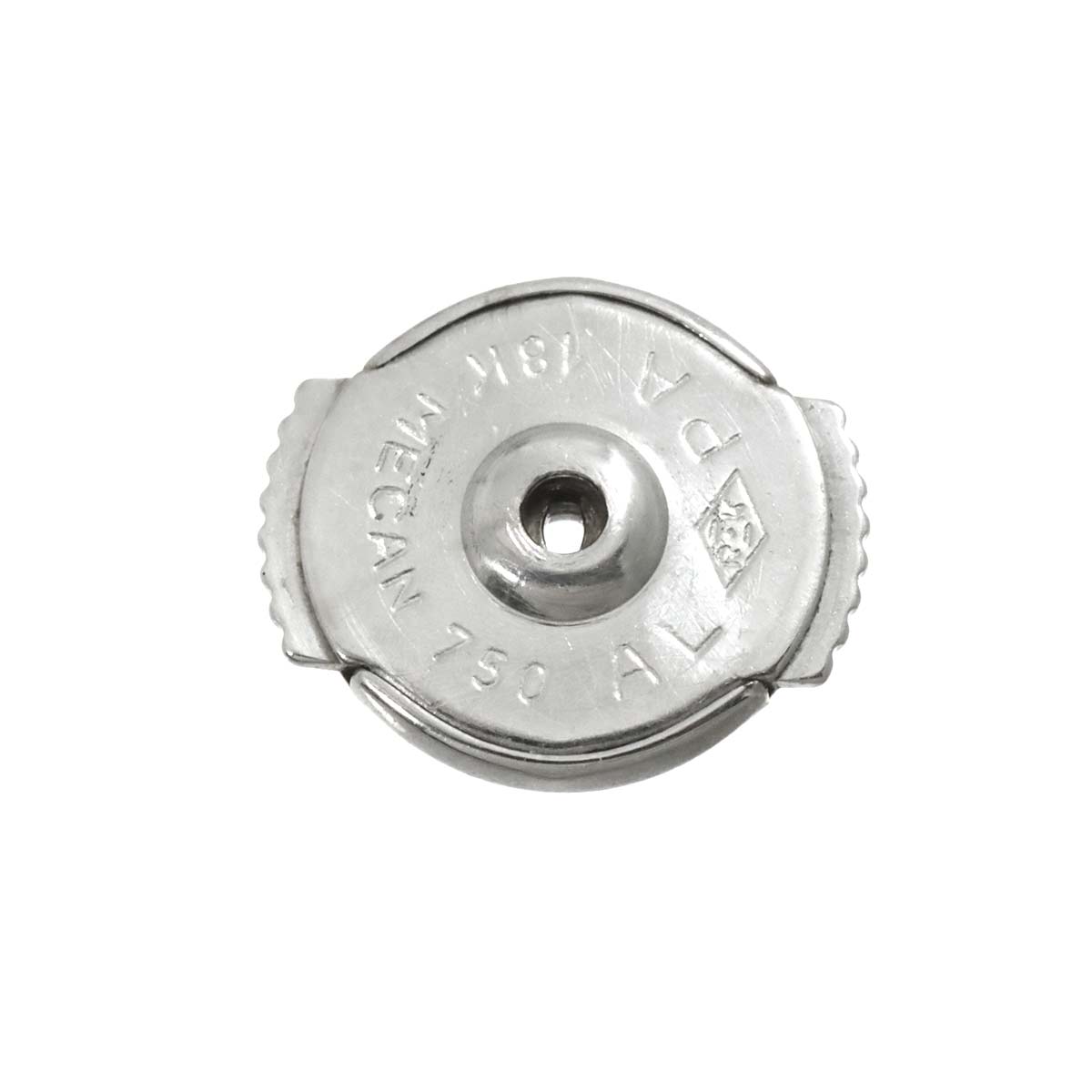 Happy Diamond Heart Earrings Pierced 18K WG 750