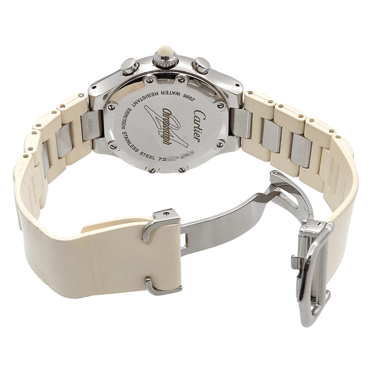 Must 21 Chronoscaph W10197U2 Quartz White Dial Ladies Watch