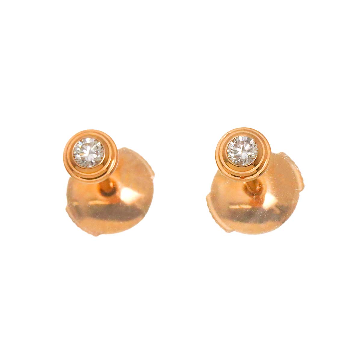 Damour Diamond Earring Pierced XS 18K PG 750