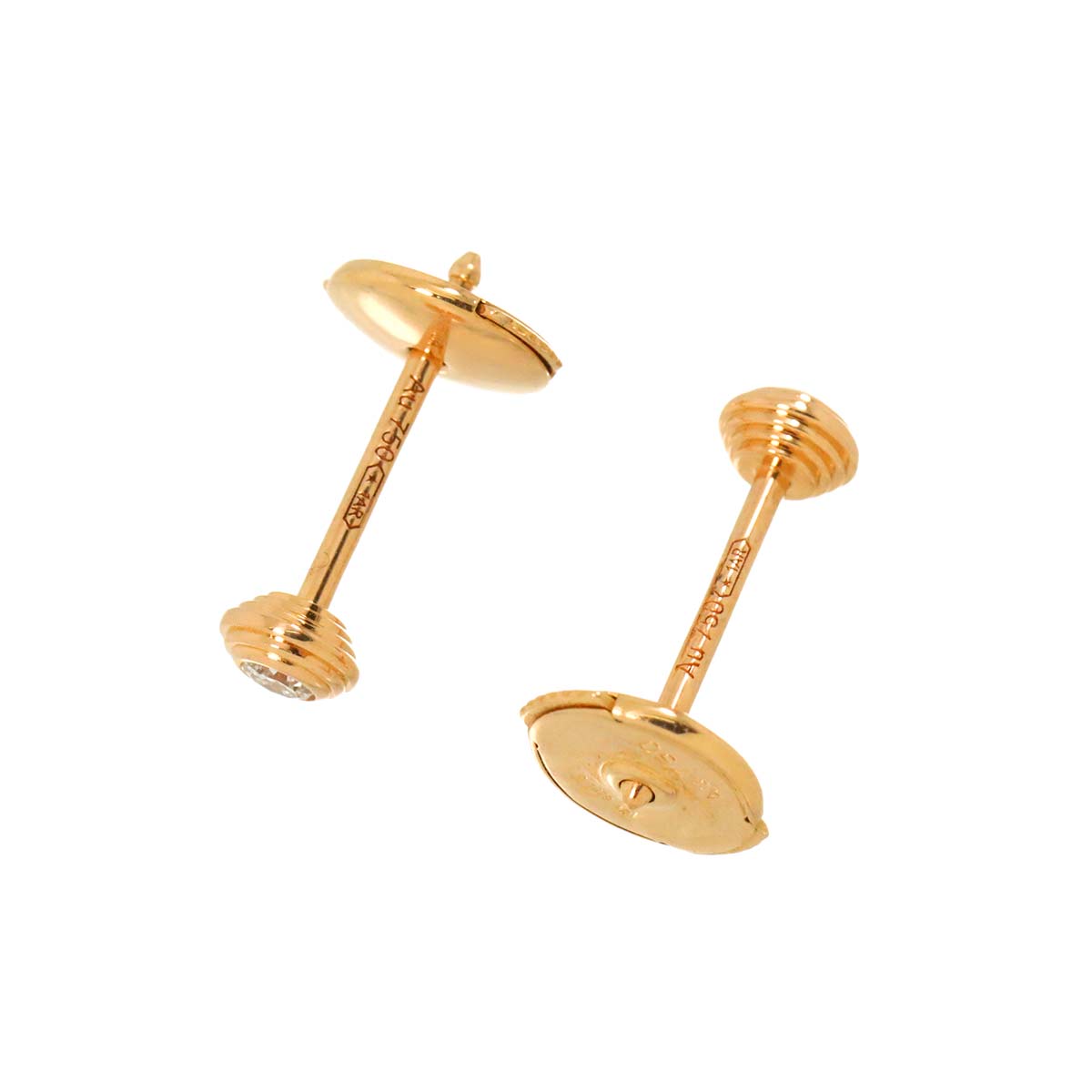 Damour Diamond Earring Pierced XS 18K PG 750