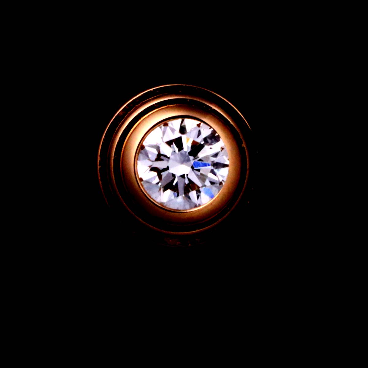 Damour Diamond Earring Pierced XS 18K PG 750