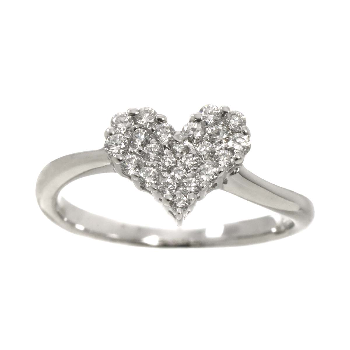 Diamond 0.30ct Ring 18K K18 WG White Gold size5.5-5.75(US)