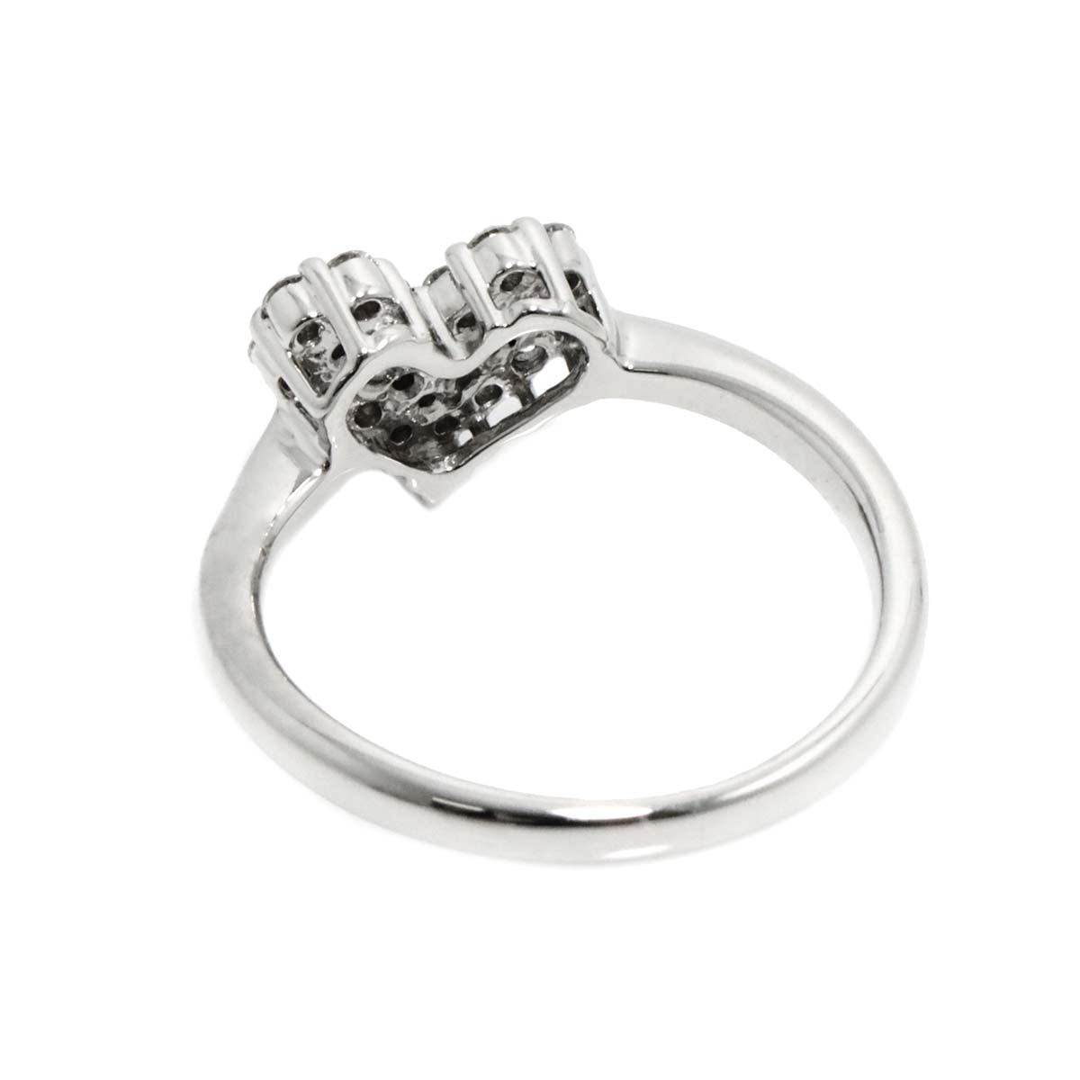 Diamond 0.30ct Ring 18K K18 WG White Gold size5.5-5.75(US)