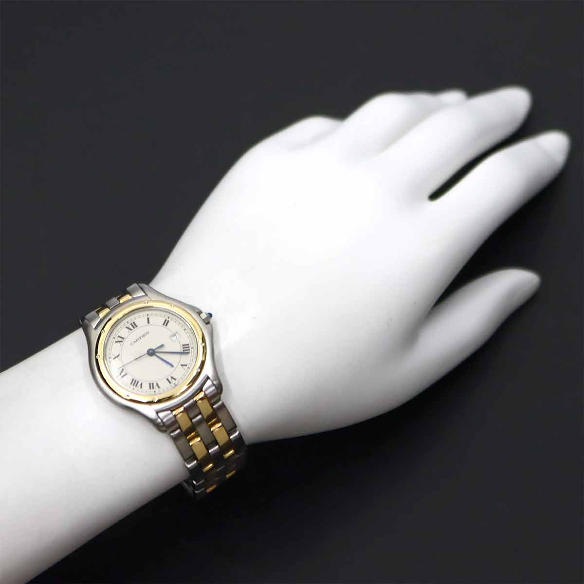 Panthere Cougar LM W35006B6 K18YG Cream Dial Boys Watch