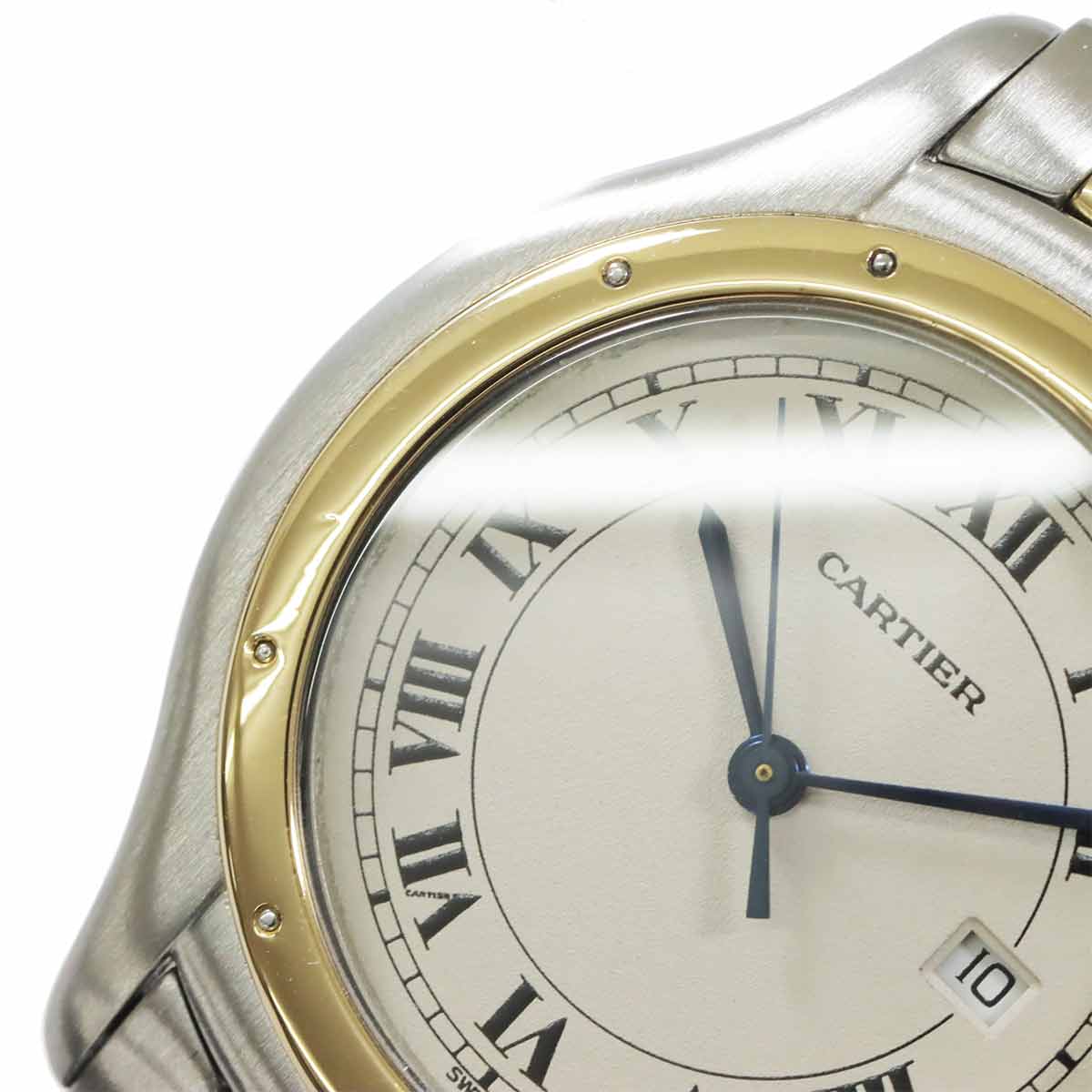 Panthere Cougar LM W35006B6 K18YG Cream Dial Boys Watch