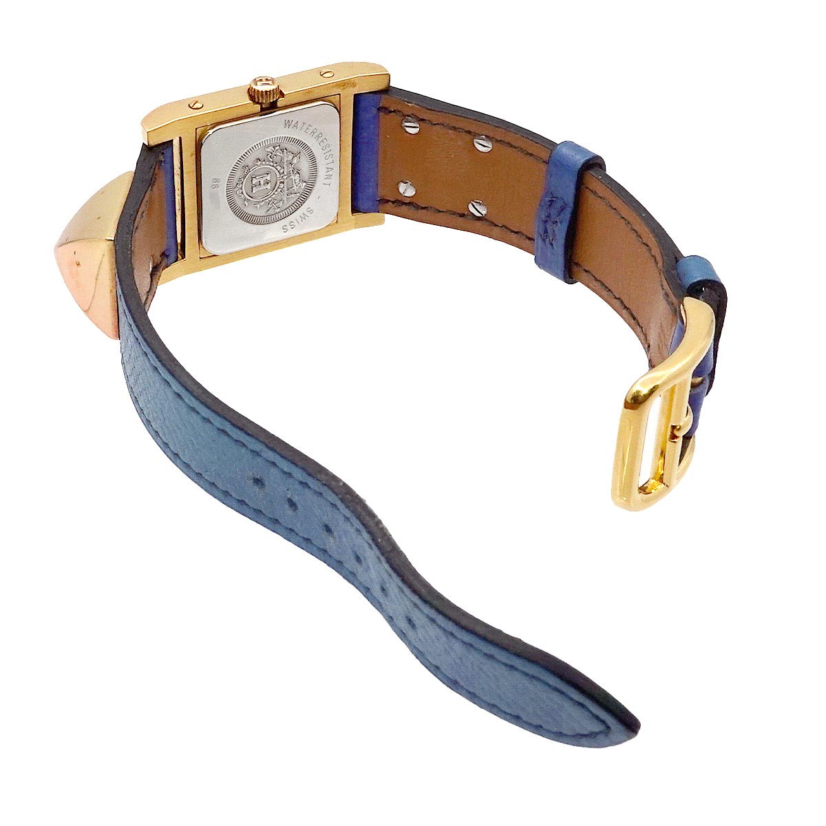 Medor Vintage pyramid Gold studs Quartz White Dial Ladies