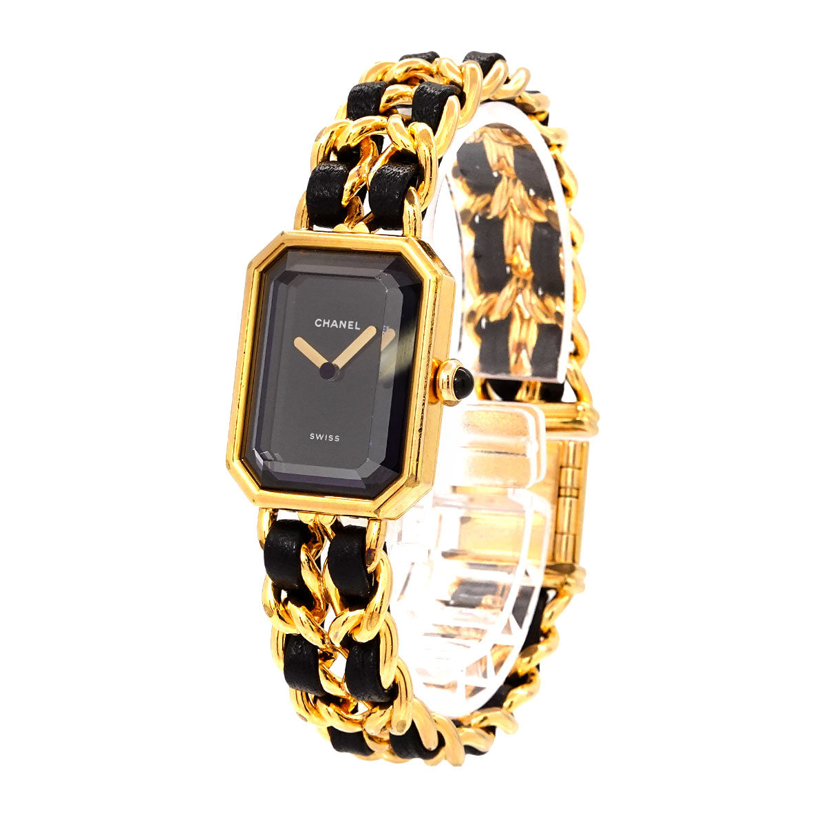 Premiere Size L H0001 Vintage Quartz Black Dial Ladies Watch