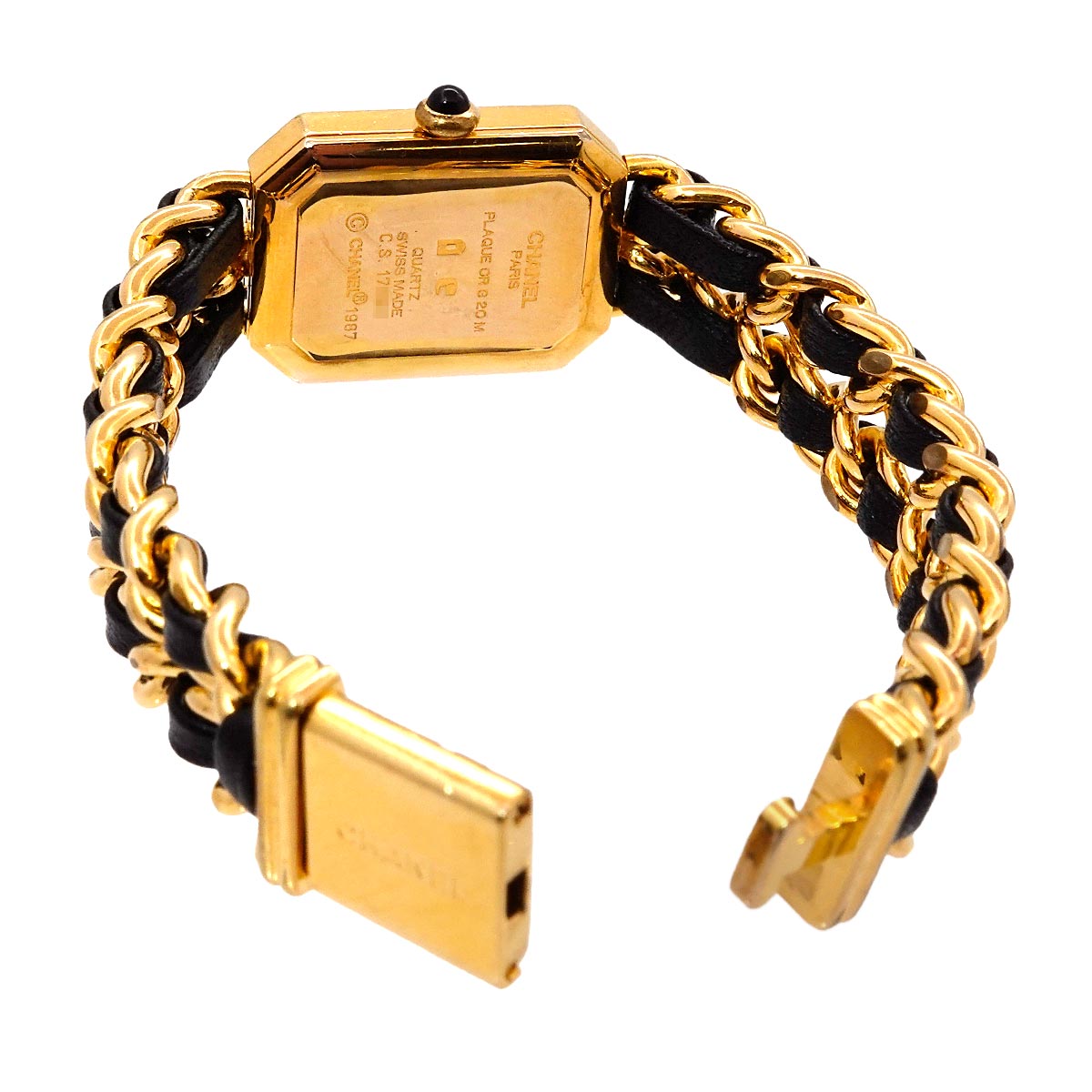 Premiere Size L H0001 Vintage Quartz Black Dial Ladies Watch