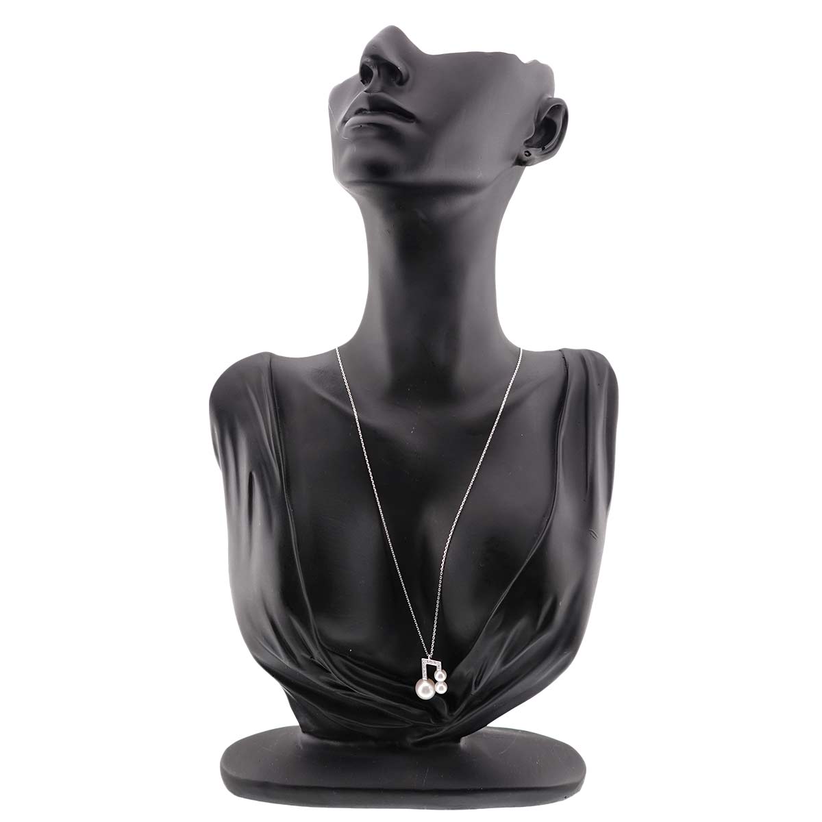 Balance Akoya Pearl 8.9-5.3mm Diamond 0.09ct Necklace 18K WG 750