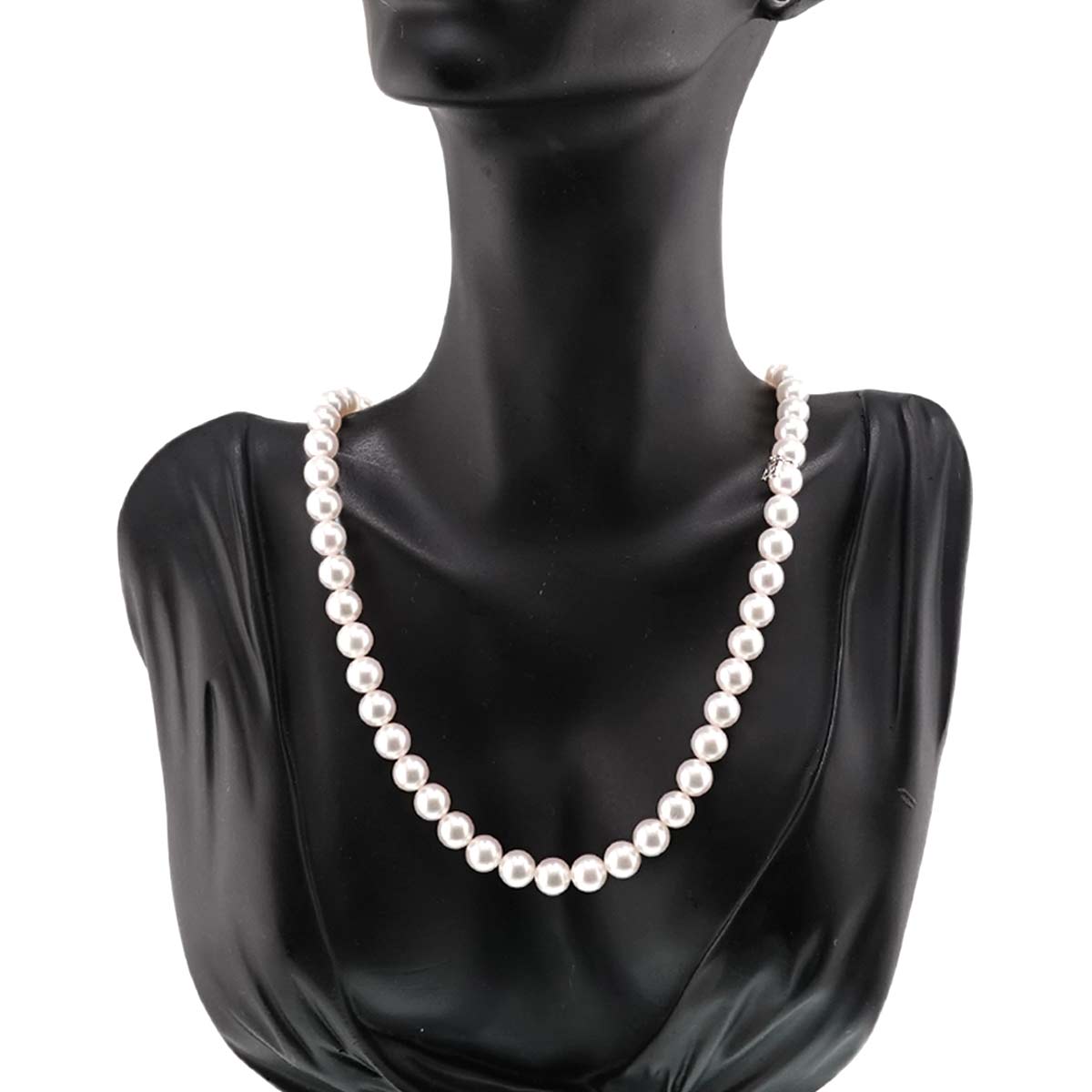 Akoya Pearl 7.3-7.0mm Necklace SV Silver