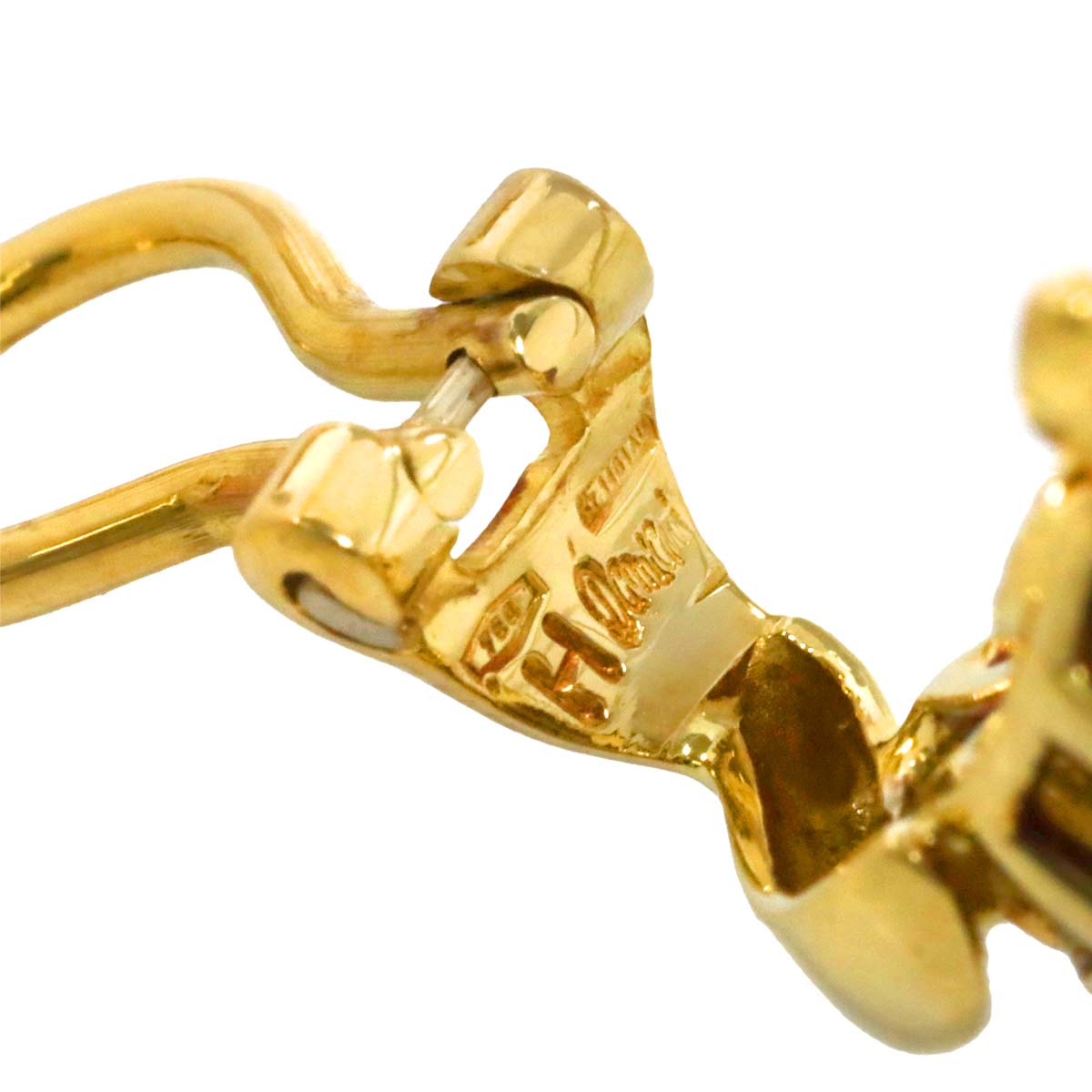 Diamond Earrings Clip on 18K YG 750