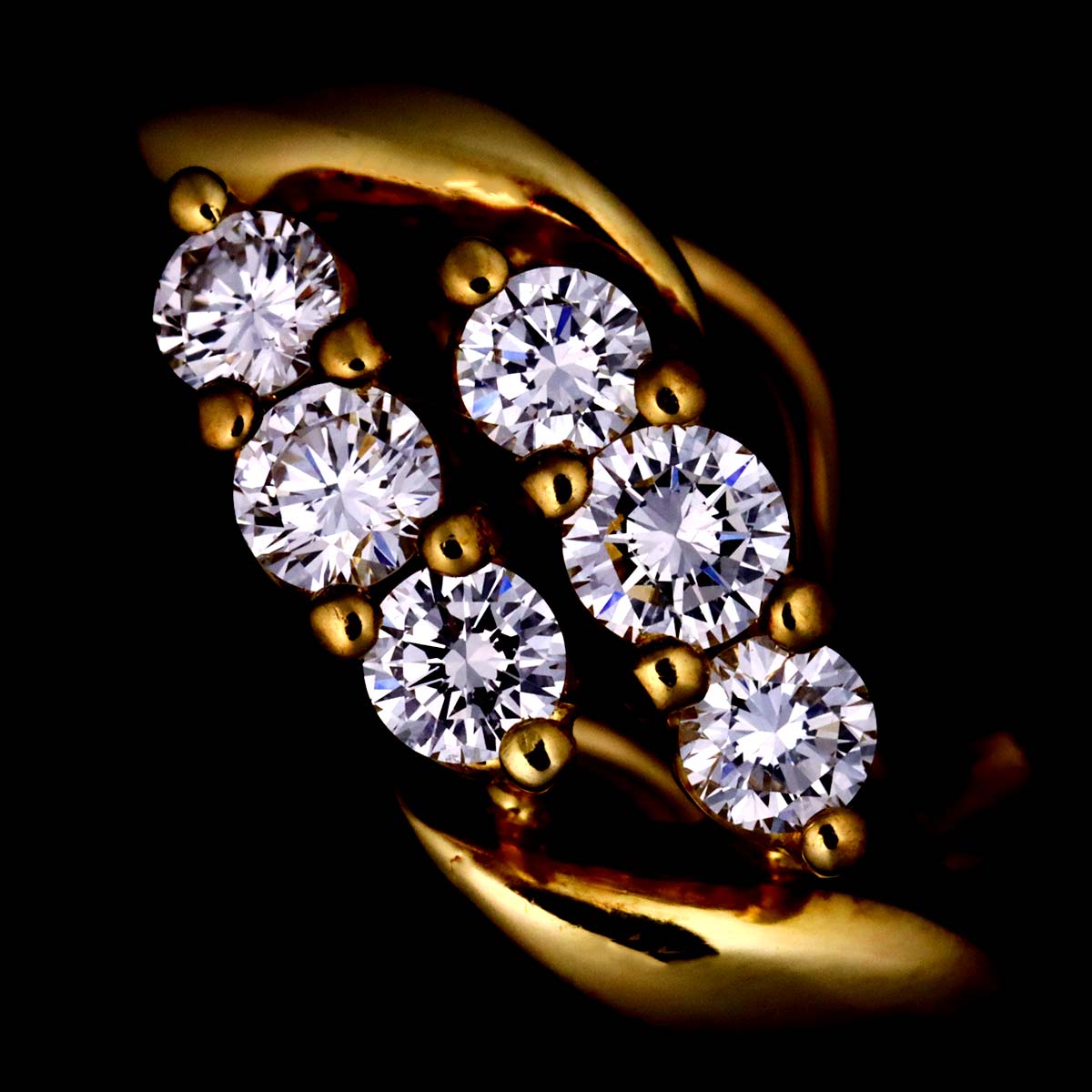 Diamond Earrings Clip on 18K YG 750