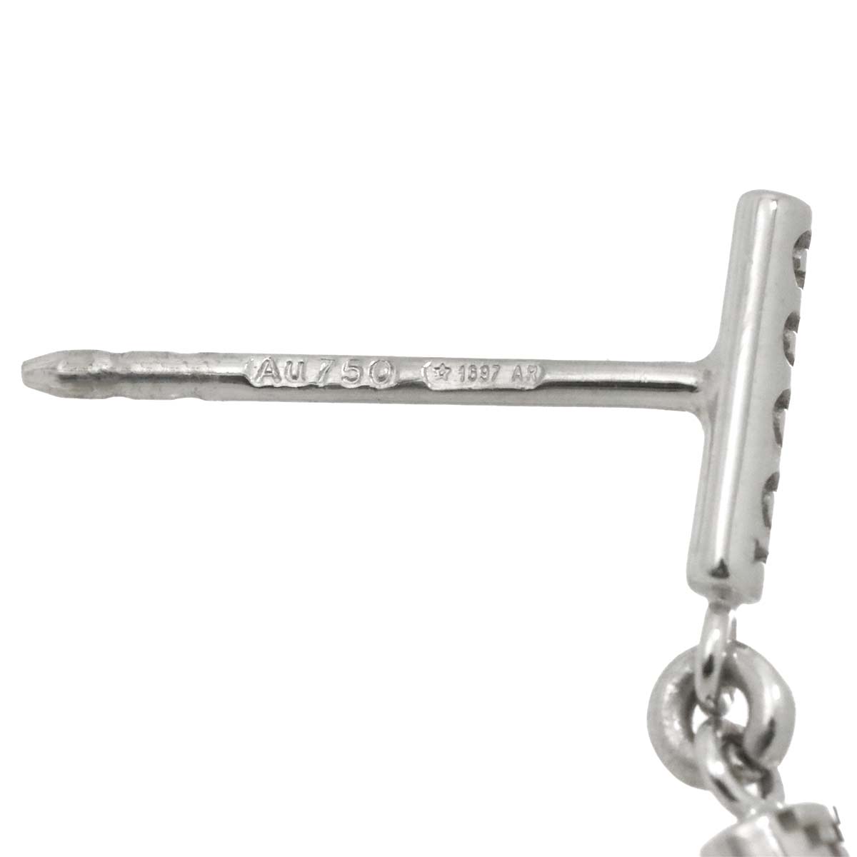 Diamond Earrings Pierced 18K White Gold 750