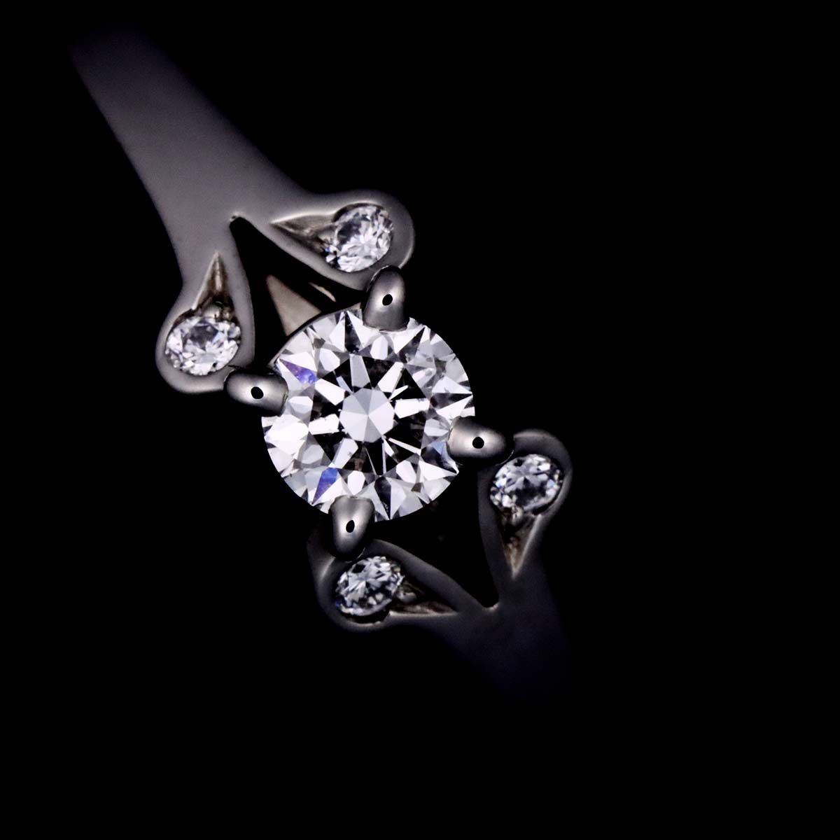 Ballerine Diamond 0.19ct E/VVS2/3EX Ring Pt Size48 4.5(US)