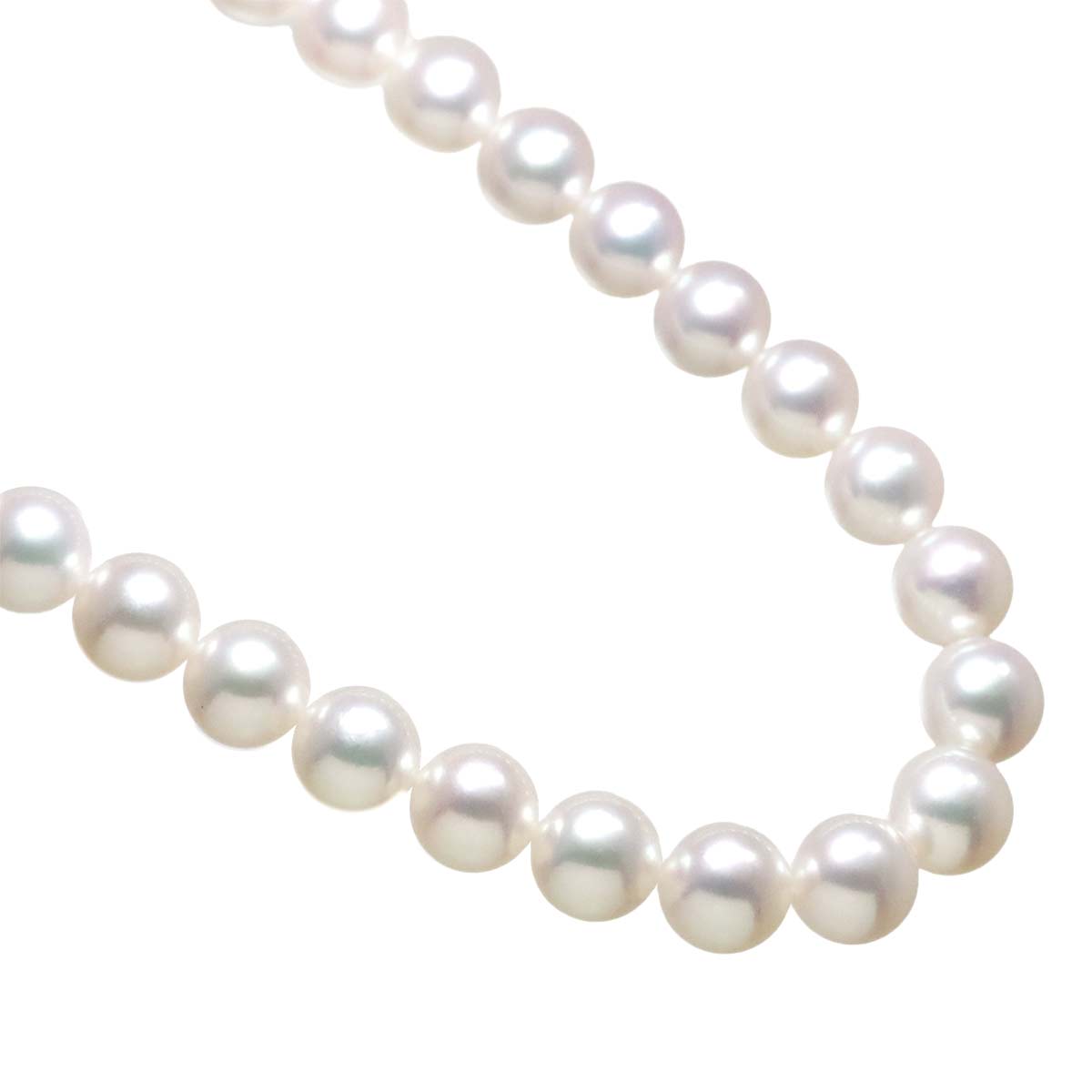 Akoya Pearl SV Necklace 18K WG Earrings Two piece set