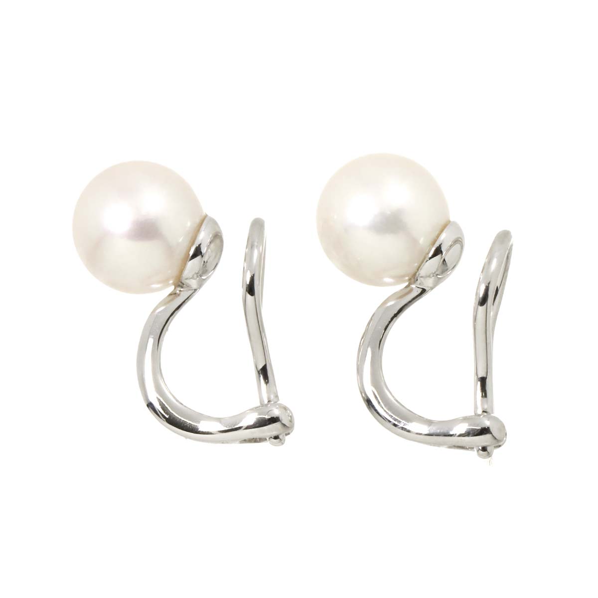 Akoya Pearl 8.2mm Earrings Clip on 18K WG 750