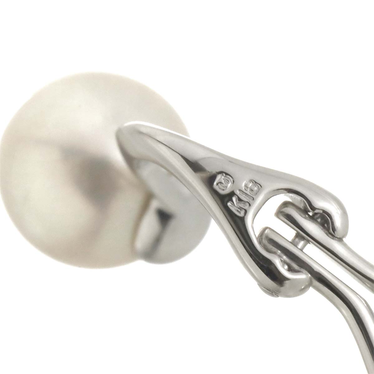 Akoya Pearl 8.2mm Earrings Clip on 18K WG 750