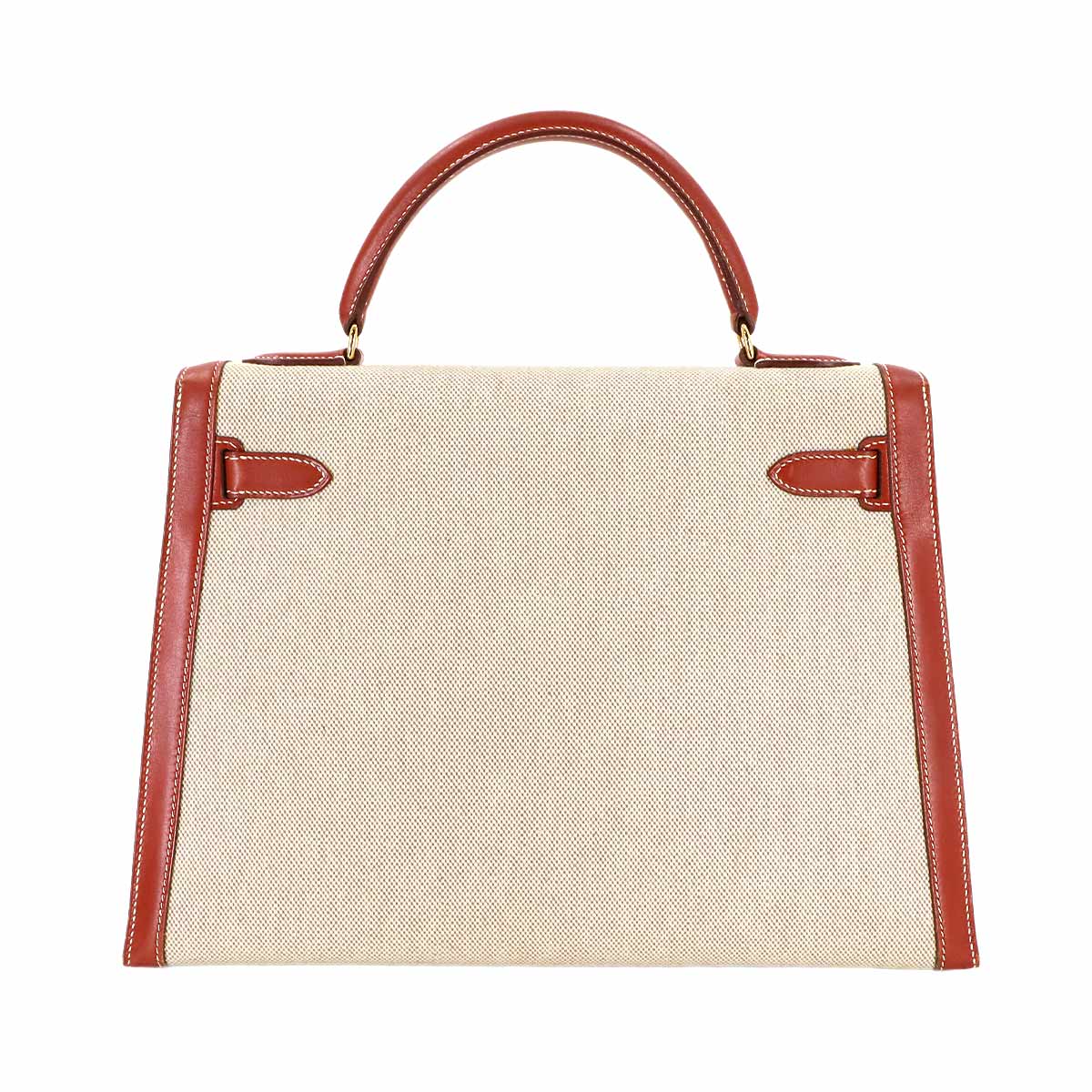 Kelly 32 Toile H Swift Natural Brique 2way Hand Shoulder Bag