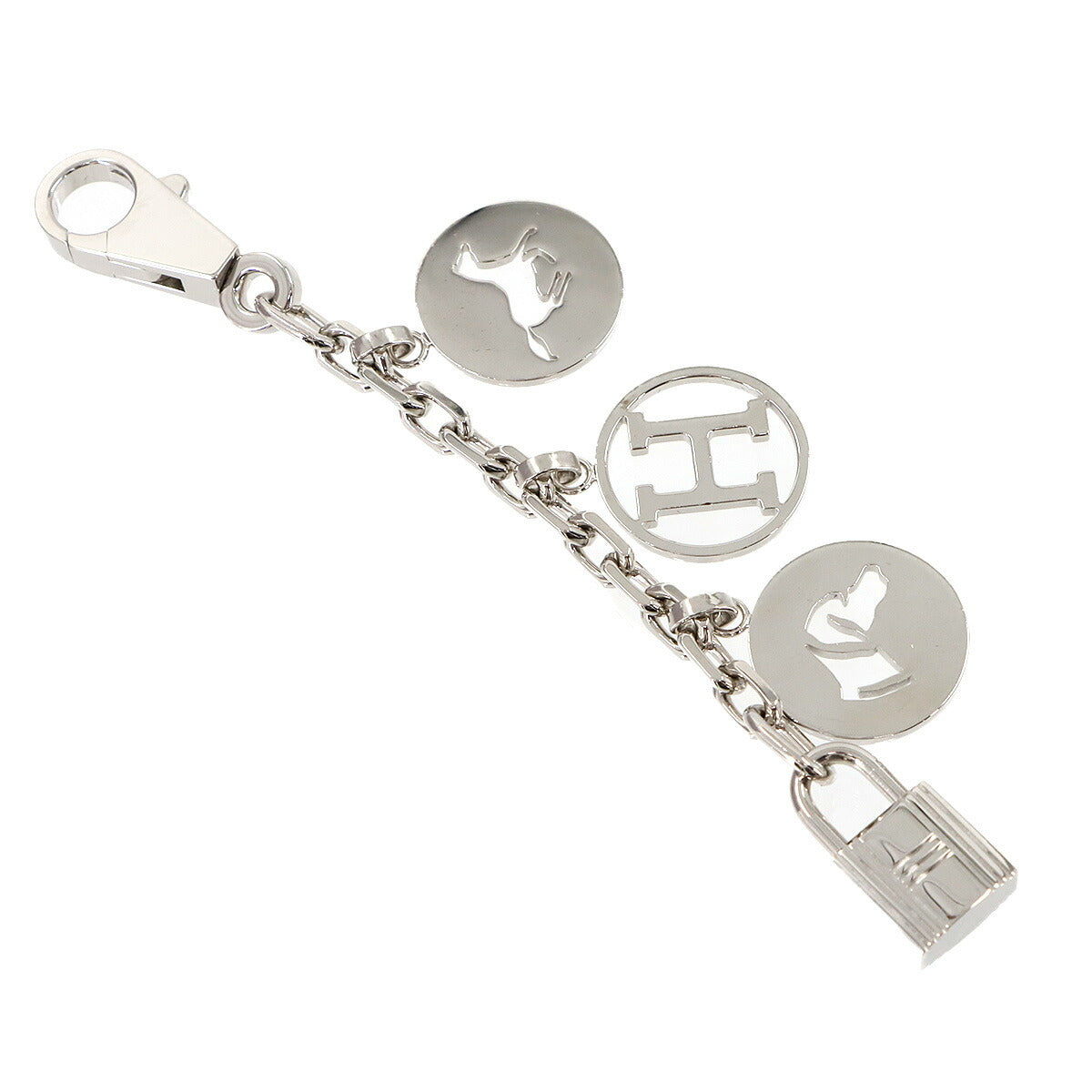 Amulet 4 Bulllock Bag Charm Silver Logo Dog Horse