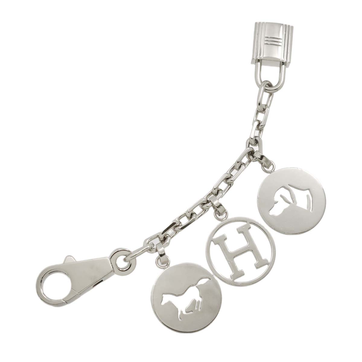 Amulet 4 Bulllock Bag Charm Silver Logo Dog Horse