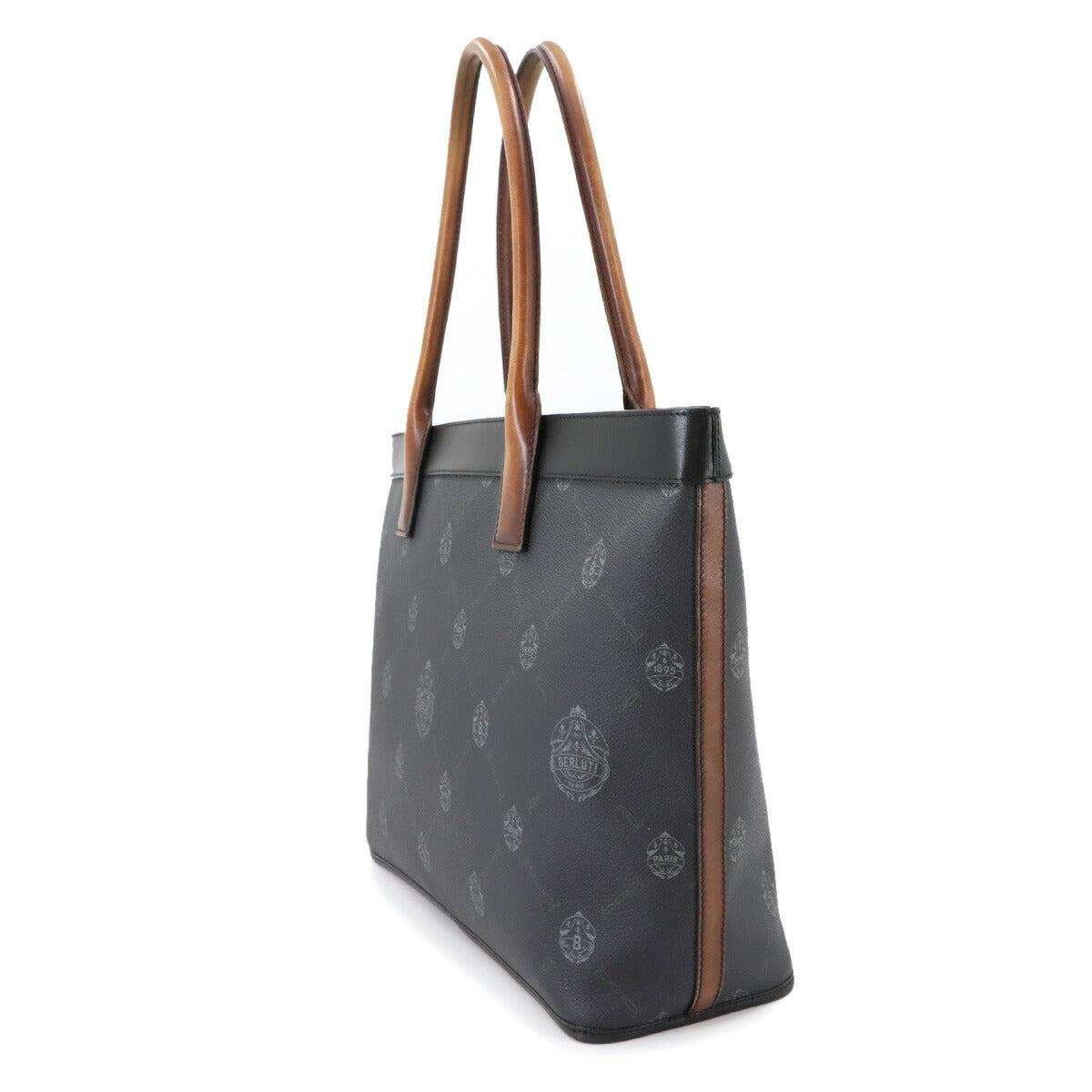 Berluti Pure Signature Tote Bag PVC Leather Black Purse